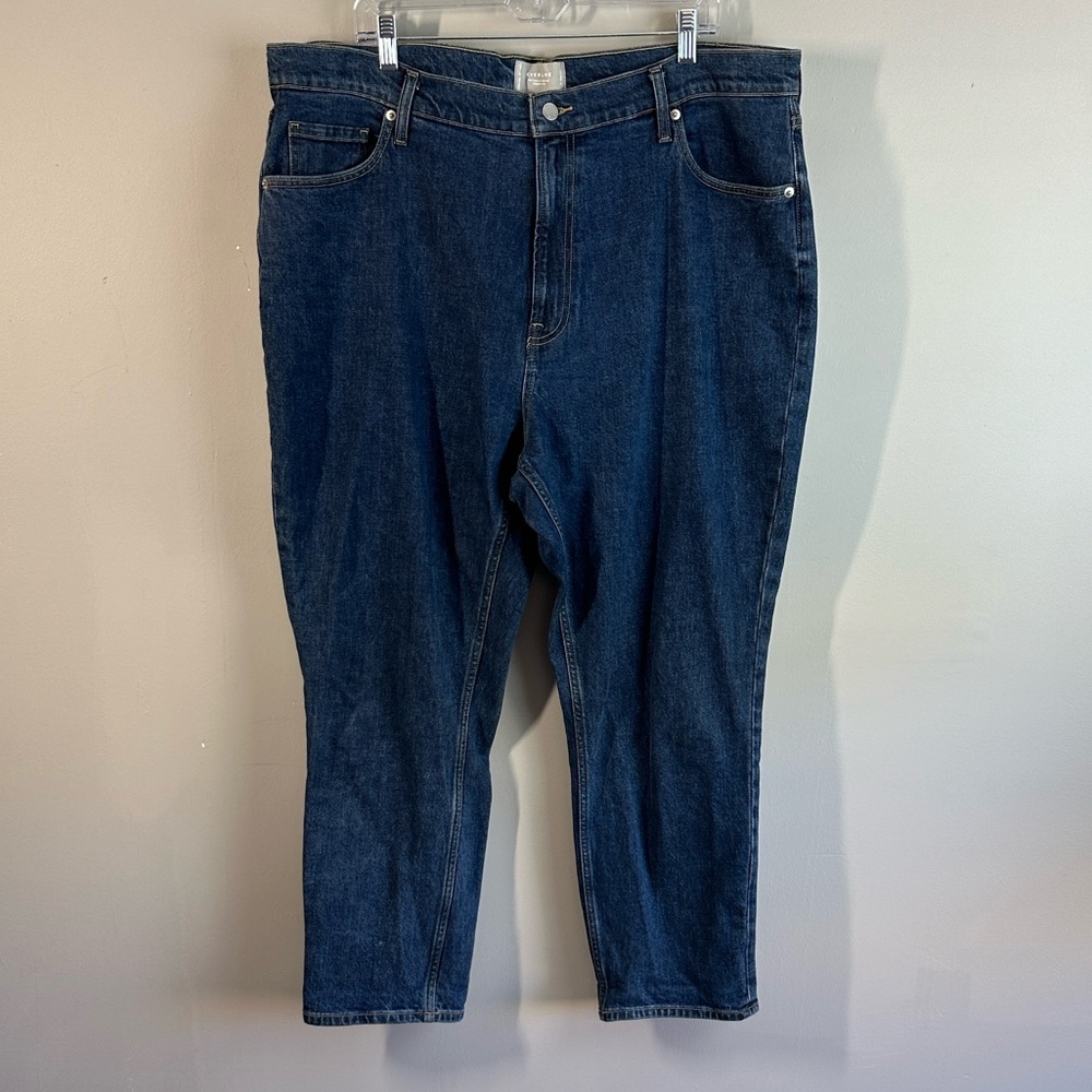 Everlane Womens The Original Cheeky Jean Size 35 Organic Cotton High‎ Waist Plus